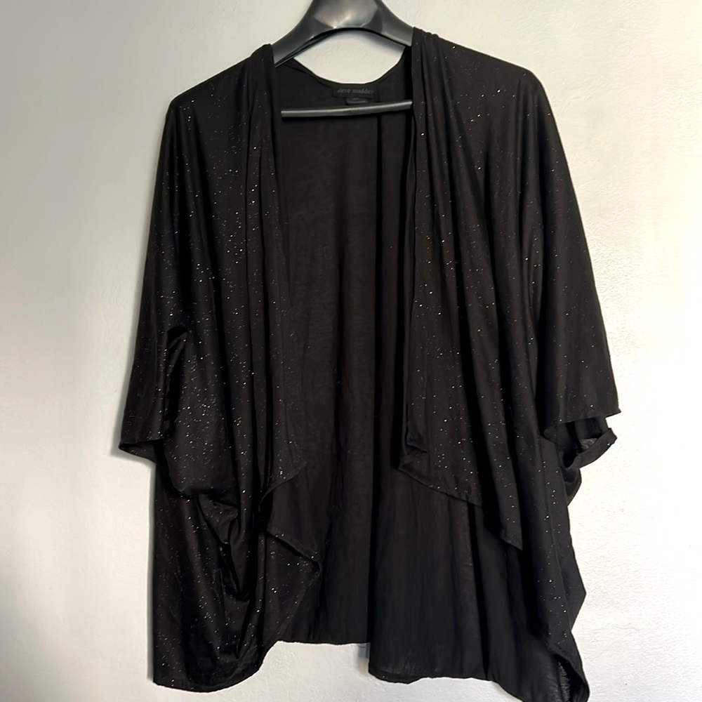 Steve Madden - Black Cardigan Wrap One Size Preowned oversized